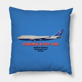 Boeing B747-400 - United Airlines "Battleship Gray" Pillow