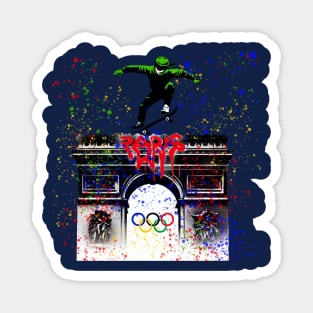 Summer Olympics 2024 Paris Skateboarding Magnet