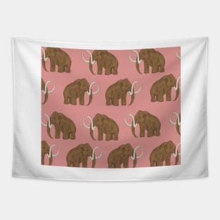 Woolly Mammoth on Dusky Pink Tapestry