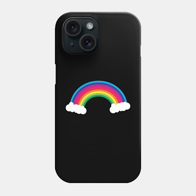 Colorful Rainbow and White Clouds Phone Case by Beautiful Cuteness