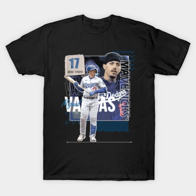 Miguel Vargas baseball Paper Poster Dodgers 6 - Miguel Vargas Mlb Baseball  - T-Shirt