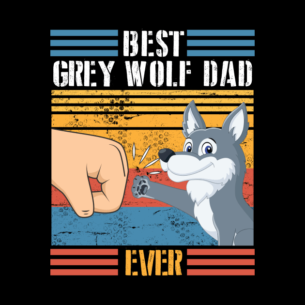 Grey Wolf Dog And Daddy Hand To Hand Best Grey Wolf Dad Ever Dog Father Parent July 4th Day by joandraelliot