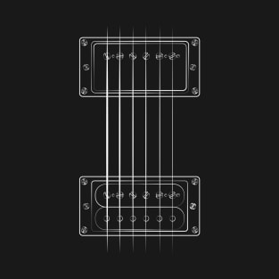 These Go To Eleven, Line Drawing - Vintage Guitar design T-Shirt