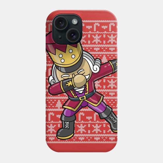 Dabbing Nutcracker Ugly Christmas Shirt Phone Case by E