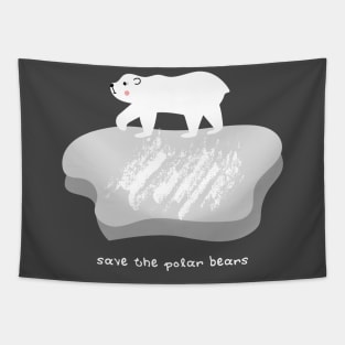 Save The Polar Bear Environmentalist Eco Friendly Climate Change Tapestry