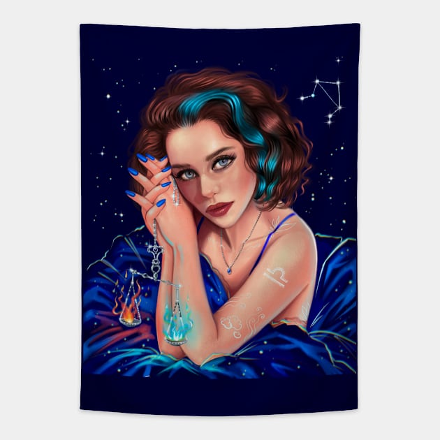 Zodiac collection - Libra Tapestry by helen_morgun