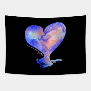 Love comes in many forms - abstract pink heart Tapestry