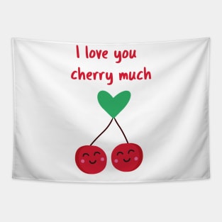 I Love You Cherry Much Valentine Tapestry