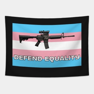 Defend Equality (Trans Flag)| First Amendment| Cool and Cute Stickers| T-Shirts Tapestry