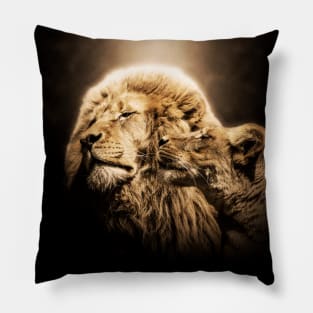 Lion Lioness Wild Animal Safari Africa Jungle World Nature Wildlife Pillow