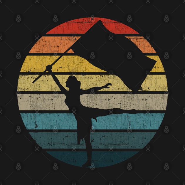 Colour Guard Silhouette On A Distressed Retro Sunset product by theodoros20