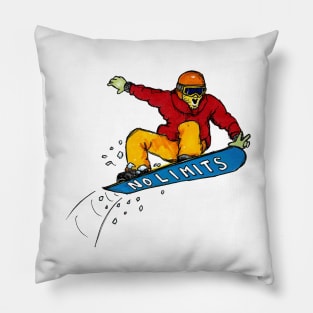 No limits snowboarder Pillow
