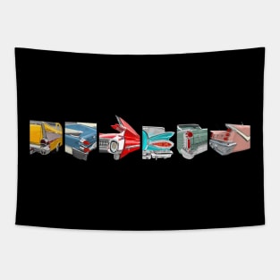 Vintage cars shapes Tapestry