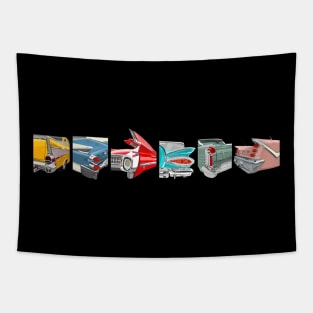 Vintage cars shapes Tapestry