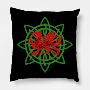 Celtic Welsh Dragon Pillow