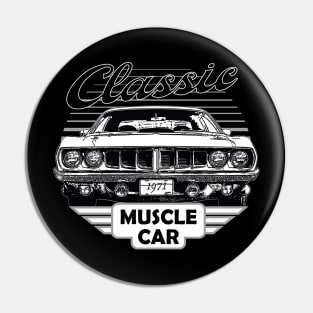 Plymouth Hemi Cuda Classic American Muscle Car 70s Pin