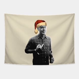 Anthony Bourdain Christmas Party Tapestry