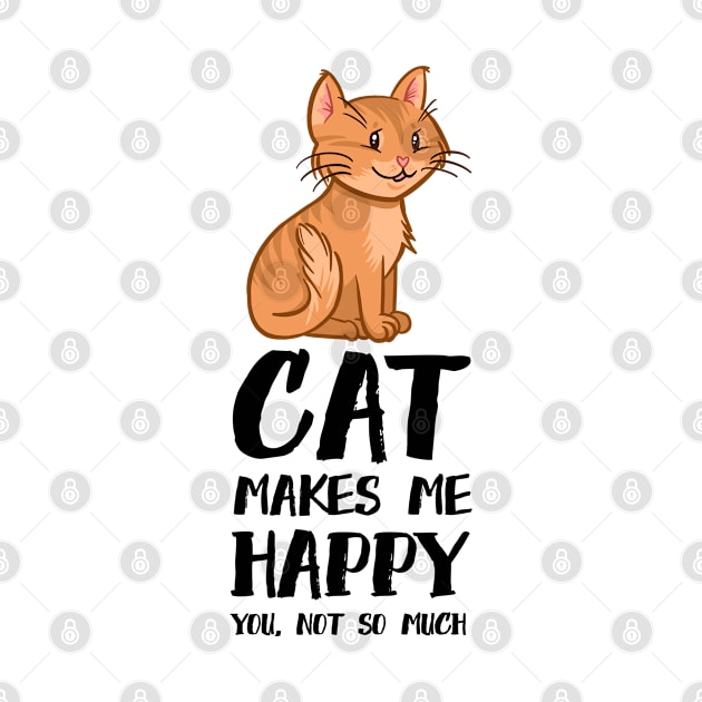 Cat Makes me Happy You Not So Much by Neon Deisy