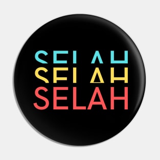 Selah | Christian Typography Pin