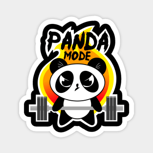 fitness panda, barbell panda, barbell girl, gym girl Magnet