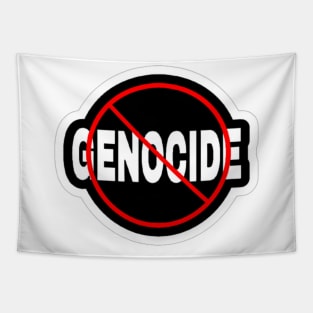 🚫 GENOCIDE - Sticker - Front Tapestry