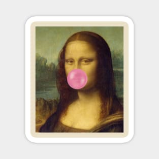 Bubble Gum Mona Lisa Magnet
