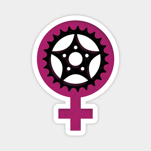Chain Ring Girl Power 4 Magnet by NeddyBetty