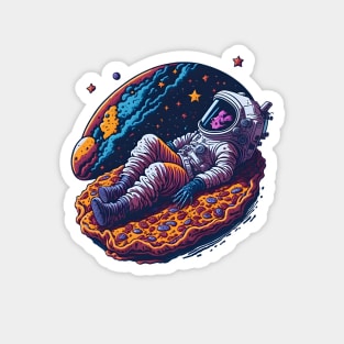 Astronaut chilling on a Pizza Magnet