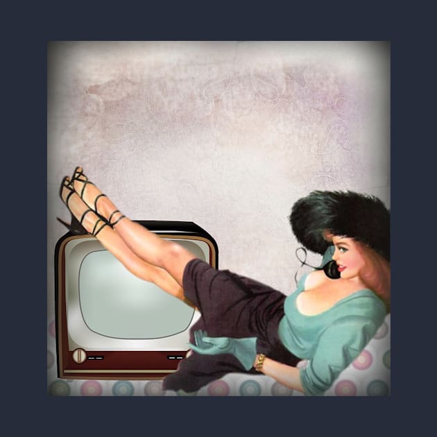 Vintage Model w/ Retro Television. by tedsox