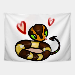 Cute Anaconda Drawing Tapestry