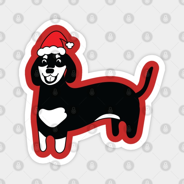 Christmas Dachshund Magnet by holidaystore