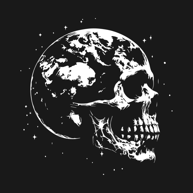 skull earth dying by lkn