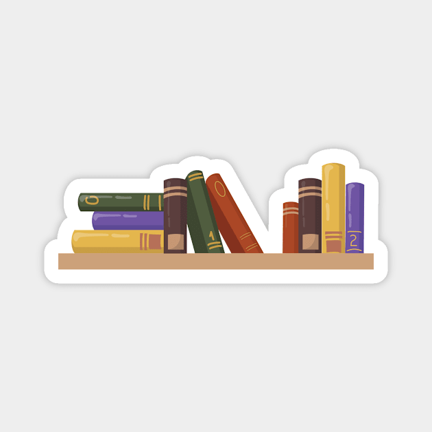 Books On The Shelf Magnet by Health