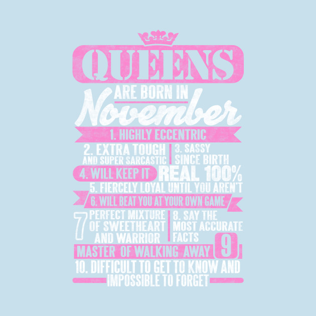 Disover Queens Are Born In November - Queens Are Born In November - T-Shirt