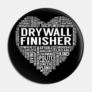 Drywall Finisher Heart Pin