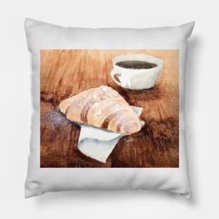 Croissant and Coffee Pillow