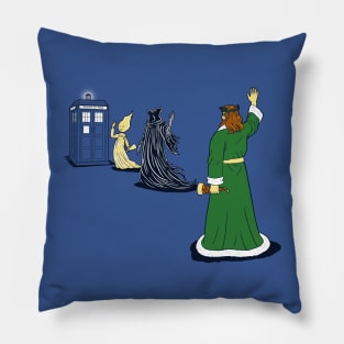 The Ghosts Of Christmas Time Travelling Christmas Charles Dickens Humor Pillow