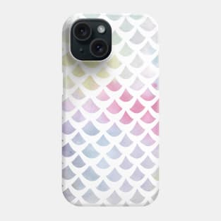 Watercolor fish scale pattern in blue and pink Phone Case