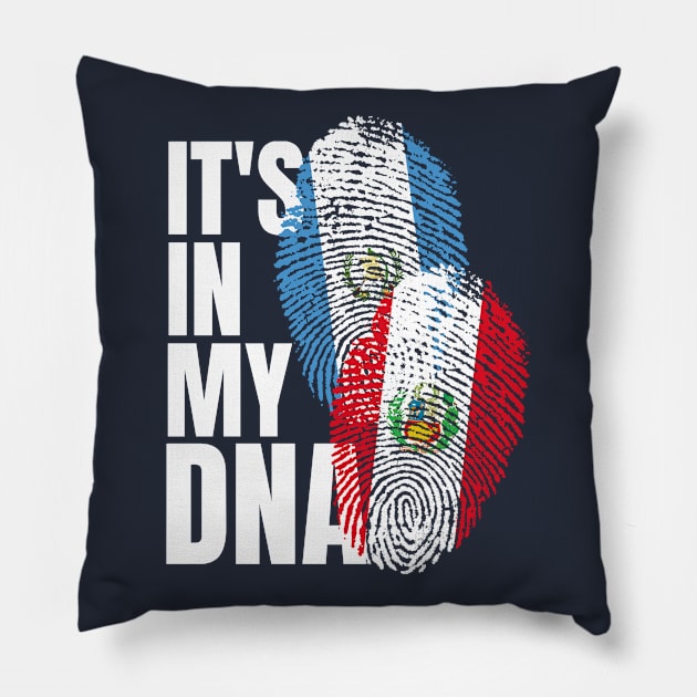 Guatemalan And Peruvian Mix DNA Flag Heritage Gift Pillow by Just Rep It!!