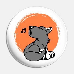 Little Wolf howls at the Moon Pin