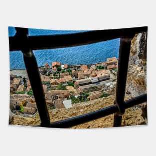 High and Hide - Monemvasia, Greece Tapestry