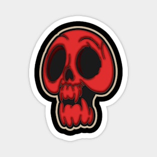 skull red Magnet