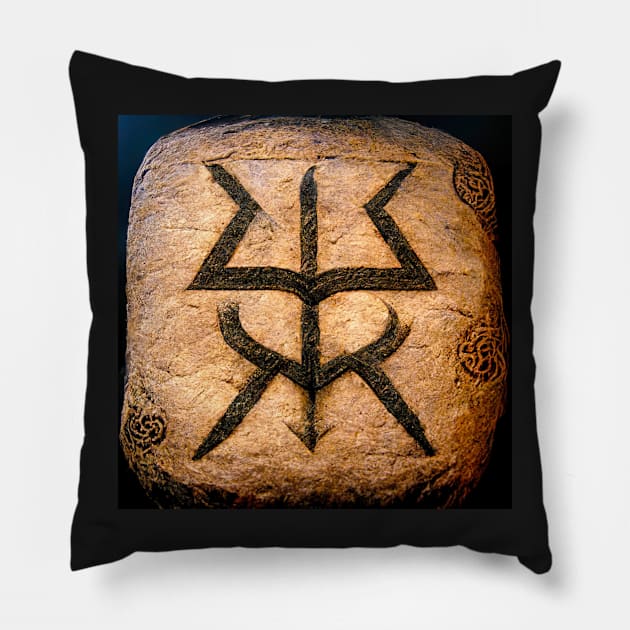 Rune Stones Series Pillow by VISIONARTIST