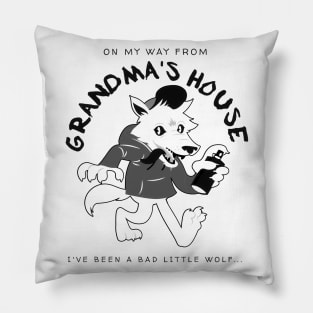 On My Way To Grandma's House (I've Been A Bad Little Wolf folktale) Pillow