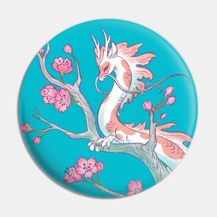 Koi Dragon Serene Sakura Pin