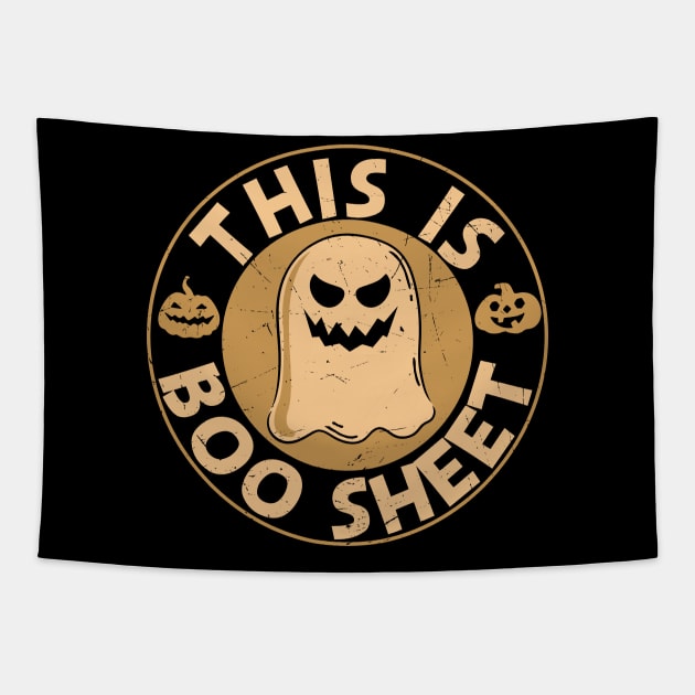 This is boo sheet funny Halloween Ghost Spooky Gift Tapestry by BadDesignCo