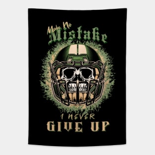 Make No Mistake Never Give Up Inspirational Quote Phrase Text Tapestry