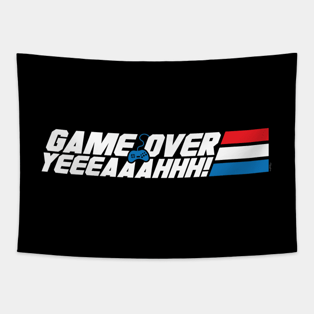 Game Over Yeah! Tapestry by mikehandyart