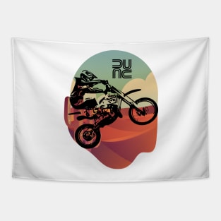 Dune Bike Ride Desert Design - Classic Vintage Summer Tapestry