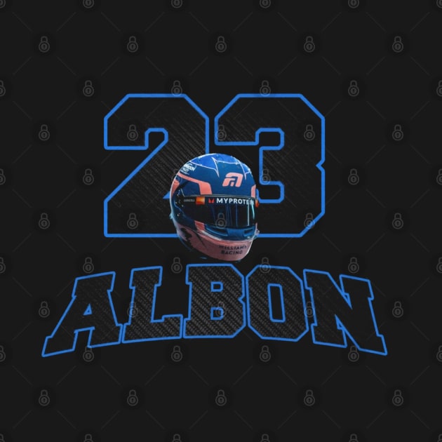 Alex Albon 23 Helmet by lavonneroberson